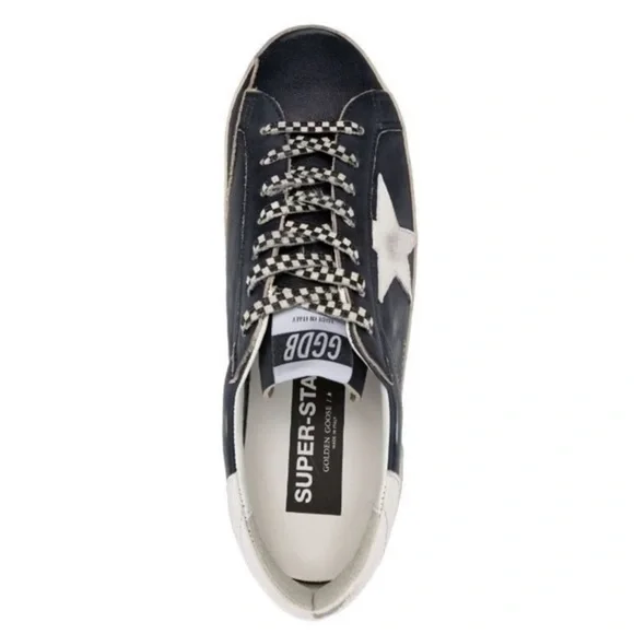 Golden Goose Men Superstar Sneaker Black White Silver, NIB Auth